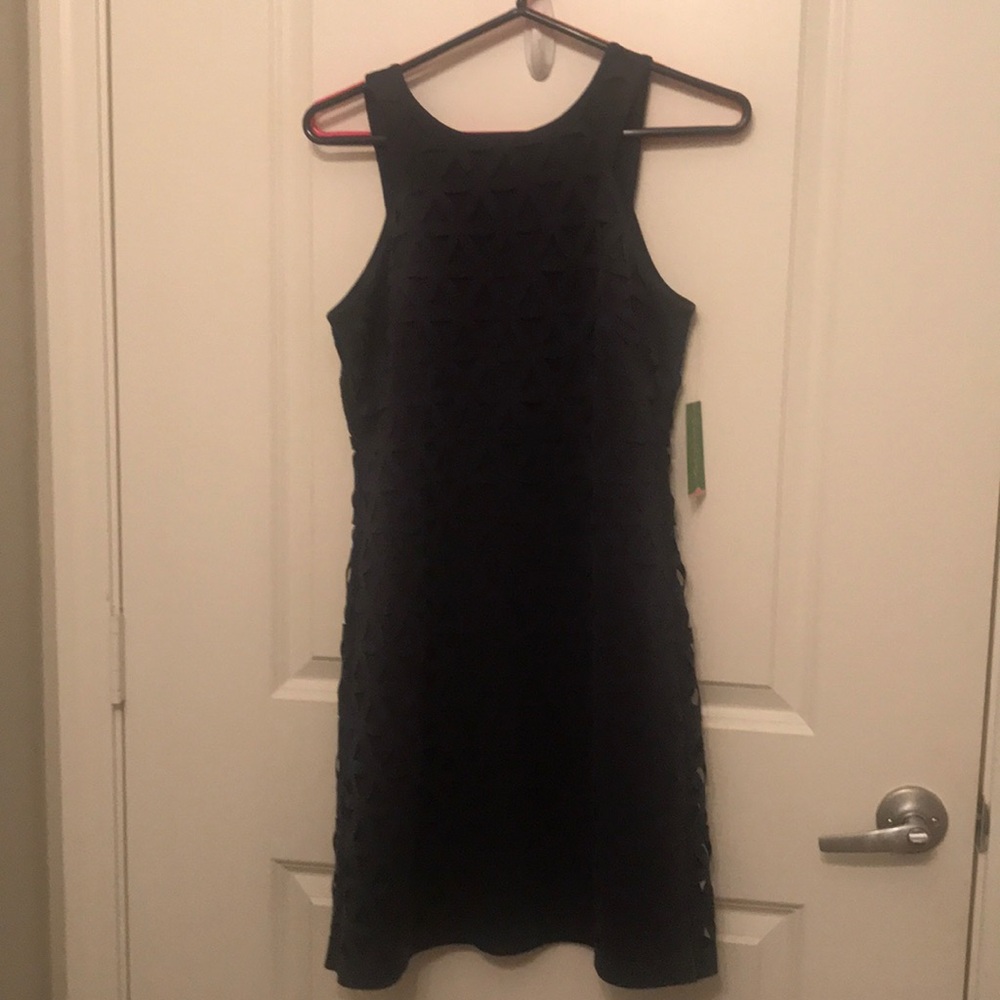 NWT Lilly Pulitzer Navy Neoprene Lazer cut Dress